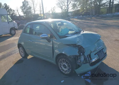 2012 Fiat 500 Lounge z USA, uszkodzony, nr VIN 3C3CFFCR0CT128100